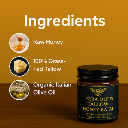 Organic Grass-Fed Beef Tallow With Raw Honey
